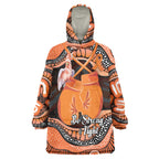 Personalised Australia Leukemia Awareness Month Wearable Blanket Hoodie Aussie Cockatoo Fight Boxing Gloves Aboriginal Art