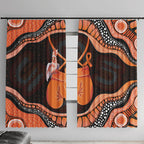 Australia Leukemia Awareness Month Window Curtain Aussie Cockatoo Fight Boxing Gloves Aboriginal Art