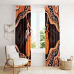 Australia Leukemia Awareness Month Window Curtain Aussie Cockatoo Fight Boxing Gloves Aboriginal Art