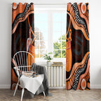 Australia Leukemia Awareness Month Window Curtain Aussie Cockatoo Fight Boxing Gloves Aboriginal Art