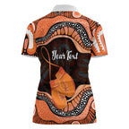 Personalised Australia Leukemia Awareness Month Women Polo Shirt Aussie Cockatoo Fight Boxing Gloves Aboriginal Art