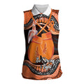Personalised Australia Leukemia Awareness Month Women Sleeveless Polo Shirt Aussie Cockatoo Fight Boxing Gloves Aboriginal Art