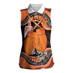Personalised Australia Leukemia Awareness Month Women Sleeveless Polo Shirt Aussie Cockatoo Fight Boxing Gloves Aboriginal Art