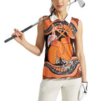 Personalised Australia Leukemia Awareness Month Women Sleeveless Polo Shirt Aussie Cockatoo Fight Boxing Gloves Aboriginal Art