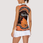 Personalised Australia Leukemia Awareness Month Women Sleeveless Polo Shirt Aussie Cockatoo Fight Boxing Gloves Aboriginal Art