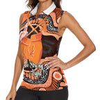 Personalised Australia Leukemia Awareness Month Women Sleeveless Polo Shirt Aussie Cockatoo Fight Boxing Gloves Aboriginal Art