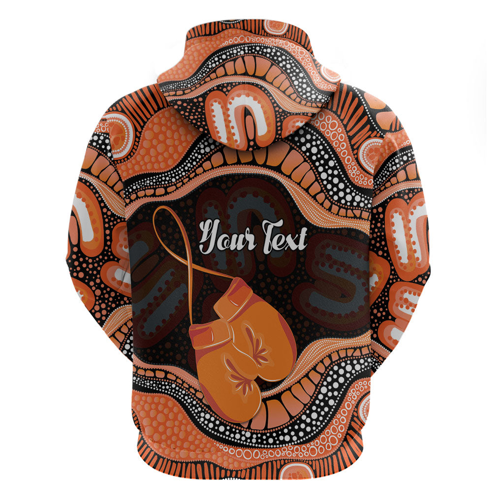 Personalised Australia Leukemia Awareness Month Zip Hoodie Aussie Cockatoo Fight Boxing Gloves Aboriginal Art