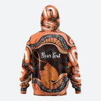 Personalised Australia Leukemia Awareness Month Zip Hoodie Aussie Cockatoo Fight Boxing Gloves Aboriginal Art