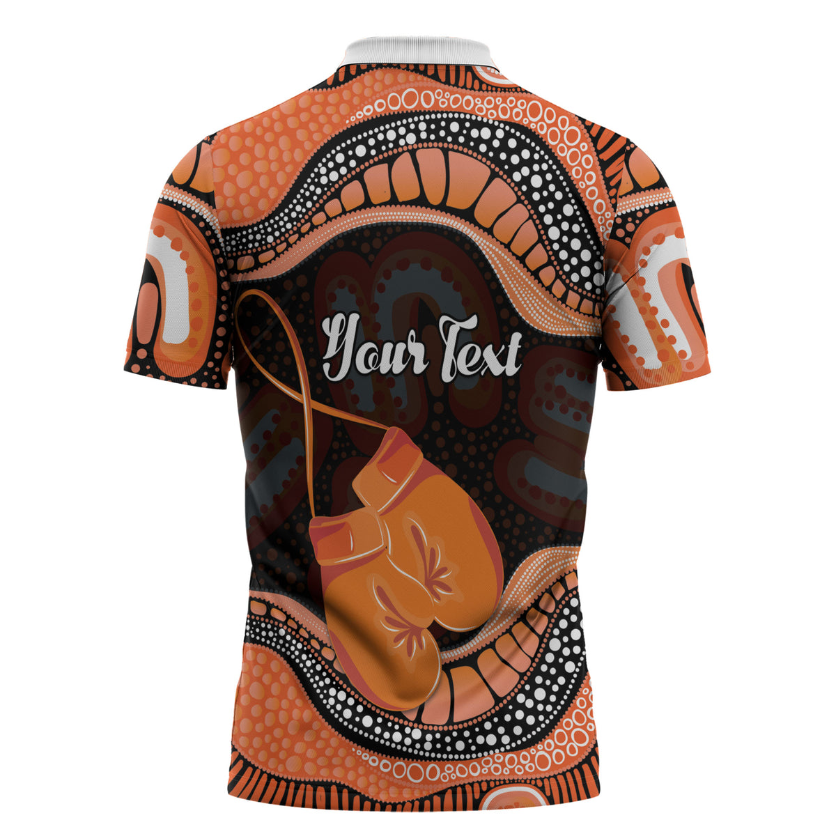 Personalised Australia Leukemia Awareness Month Zipper Polo Shirt Aussie Cockatoo Fight Boxing Gloves Aboriginal Art