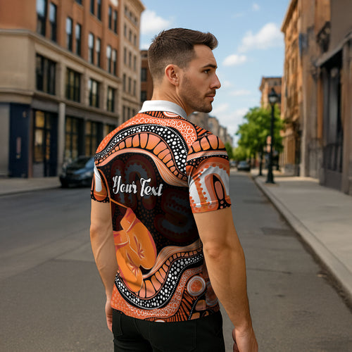 Personalised Australia Leukemia Awareness Month Zipper Polo Shirt Aussie Cockatoo Fight Boxing Gloves Aboriginal Art