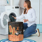 Australia Leukemia Awareness Month Laundry Basket Flame Robin Bottlebrush Aboriginal Art