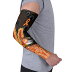 Australia Leukemia Awareness Month Arm Sleeves Flame Robin Bottlebrush Aboriginal Art