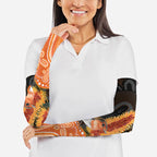 Australia Leukemia Awareness Month Arm Sleeves Flame Robin Bottlebrush Aboriginal Art