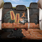 Australia Leukemia Awareness Month Back Car Seat Cover Flame Robin Bottlebrush Aboriginal Art