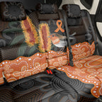 Australia Leukemia Awareness Month Back Car Seat Cover Flame Robin Bottlebrush Aboriginal Art