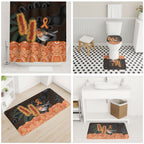 Australia Leukemia Awareness Month Bathroom Set Flame Robin Bottlebrush Aboriginal Art