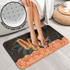 Australia Leukemia Awareness Month Bathroom Set Flame Robin Bottlebrush Aboriginal Art