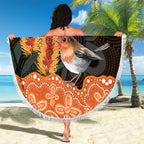 Australia Leukemia Awareness Month Beach Blanket Flame Robin Bottlebrush Aboriginal Art