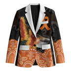 Australia Leukemia Awareness Month Blazer Flame Robin Bottlebrush Aboriginal Art