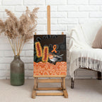 Australia Leukemia Awareness Month Canvas Wall Art Flame Robin Bottlebrush Aboriginal Art
