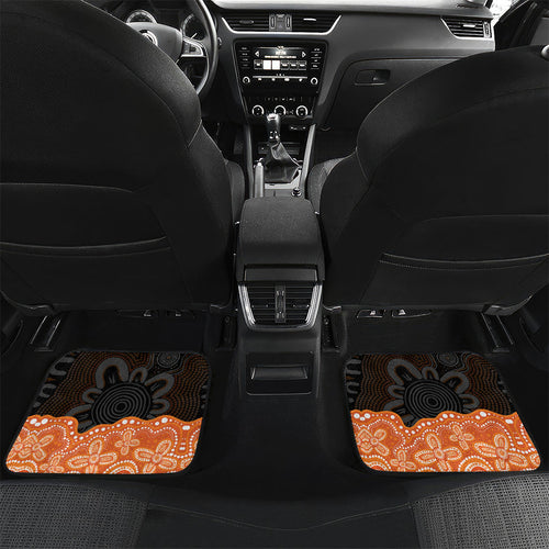 Australia Leukemia Awareness Month Car Mats Flame Robin Bottlebrush Aboriginal Art