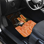 Australia Leukemia Awareness Month Car Mats Flame Robin Bottlebrush Aboriginal Art