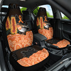 Australia Leukemia Awareness Month Car Seat Cover Flame Robin Bottlebrush Aboriginal Art