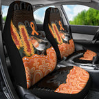 Australia Leukemia Awareness Month Car Seat Cover Flame Robin Bottlebrush Aboriginal Art
