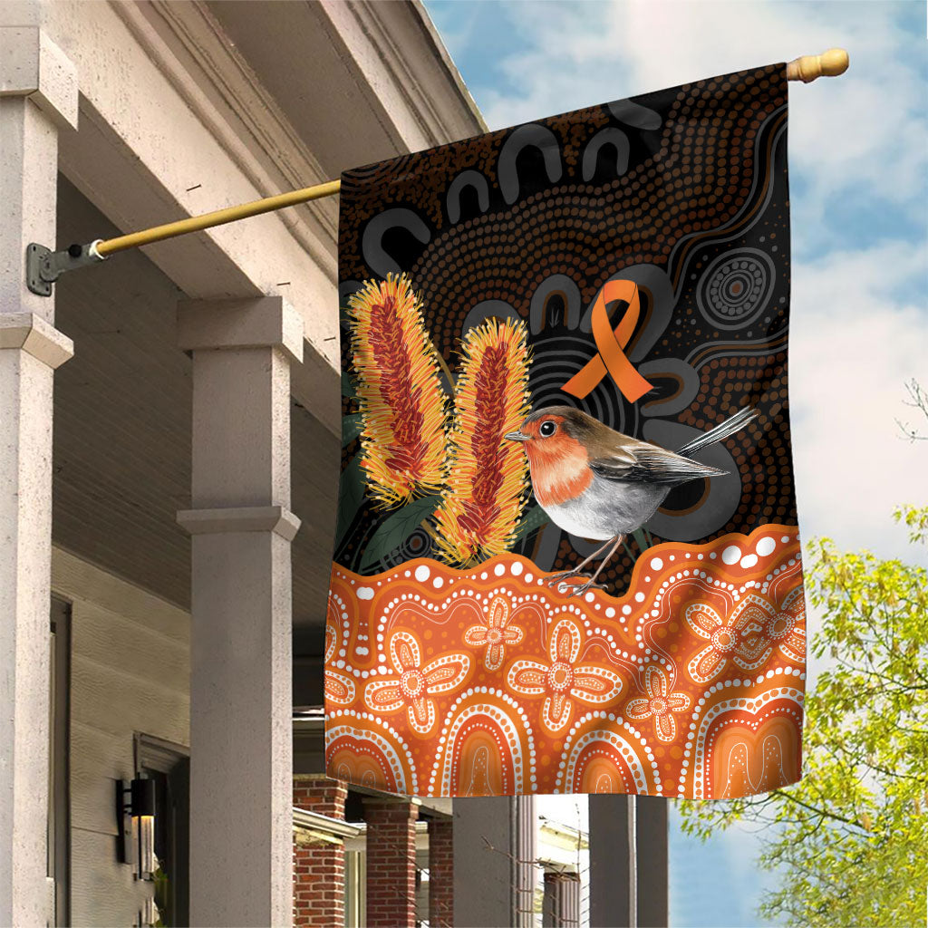 Australia Leukemia Awareness Month Garden Flag Flame Robin Bottlebrush Aboriginal Art