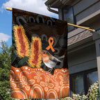 Australia Leukemia Awareness Month Garden Flag Flame Robin Bottlebrush Aboriginal Art