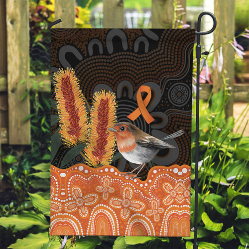 Australia Leukemia Awareness Month Garden Flag Flame Robin Bottlebrush Aboriginal Art