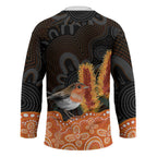Australia Leukemia Awareness Month Hockey Jersey Flame Robin Bottlebrush Aboriginal Art