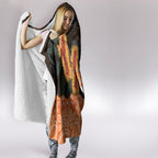 Australia Leukemia Awareness Month Hooded Blanket Flame Robin Bottlebrush Aboriginal Art