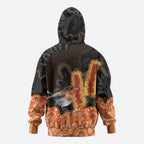 Australia Leukemia Awareness Month Hoodie Flame Robin Bottlebrush Aboriginal Art