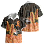 Australia Leukemia Awareness Month Kid Hawaiian Shirt Flame Robin Bottlebrush Aboriginal Art