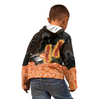 Australia Leukemia Awareness Month Kid Hoodie Flame Robin Bottlebrush Aboriginal Art