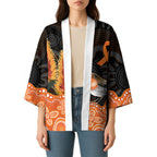 Australia Leukemia Awareness Month Kimono Flame Robin Bottlebrush Aboriginal Art
