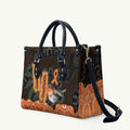 Australia Leukemia Awareness Month Leather Bag Flame Robin Bottlebrush Aboriginal Art