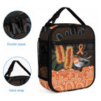Australia Leukemia Awareness Month Lunch Bag Flame Robin Bottlebrush Aboriginal Art