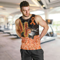 Australia Leukemia Awareness Month Men Tank Top Flame Robin Bottlebrush Aboriginal Art