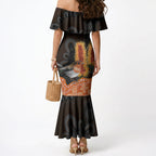 Australia Leukemia Awareness Month Mermaid Dress Flame Robin Bottlebrush Aboriginal Art
