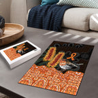Australia Leukemia Awareness Month Puzzle Flame Robin Bottlebrush Aboriginal Art