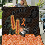 Australia Leukemia Awareness Month Quilt Flame Robin Bottlebrush Aboriginal Art