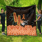 Australia Leukemia Awareness Month Quilt Flame Robin Bottlebrush Aboriginal Art