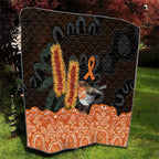 Australia Leukemia Awareness Month Quilt Flame Robin Bottlebrush Aboriginal Art