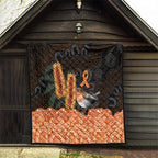 Australia Leukemia Awareness Month Quilt Flame Robin Bottlebrush Aboriginal Art