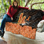 Australia Leukemia Awareness Month Quilt Flame Robin Bottlebrush Aboriginal Art