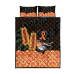 Australia Leukemia Awareness Month Quilt Bed Set Flame Robin Bottlebrush Aboriginal Art