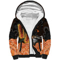 Australia Leukemia Awareness Month Sherpa Hoodie Flame Robin Bottlebrush Aboriginal Art