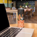 Australia Leukemia Awareness Month Skinny Tumbler Flame Robin Bottlebrush Aboriginal Art